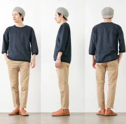 RE MADE IN TOKYO JAPAN / Linen Canvas Button Basque / 7 Minute Sleeve