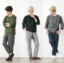 RE MADE IN TOKYO JAPAN / Linen Canvas Button Basque / 7 Minute Sleeve