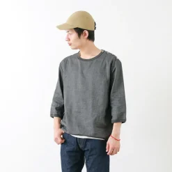 RE MADE IN TOKYO JAPAN / Linen Canvas Button Basque / 7 Minute Sleeve