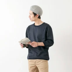 RE MADE IN TOKYO JAPAN / Linen Canvas Button Basque / 7 Minute Sleeve