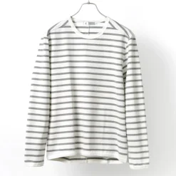RE MADE IN TOKYO JAPAN / Perfect Inner Giza Cotton Striped Crew Neck L/S T-Shirt