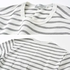 RE MADE IN TOKYO JAPAN / Perfect Inner Giza Cotton Striped Crew Neck L/S T-Shirt