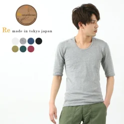 RE MADE IN TOKYO JAPAN / Perfect Inner Half Sleeve U-Neck