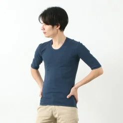RE MADE IN TOKYO JAPAN / Perfect Inner Half Sleeve U-Neck