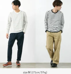 RE MADE IN TOKYO JAPAN / Perfect Inner Giza Cotton Striped Crew Neck L/S T-Shirt
