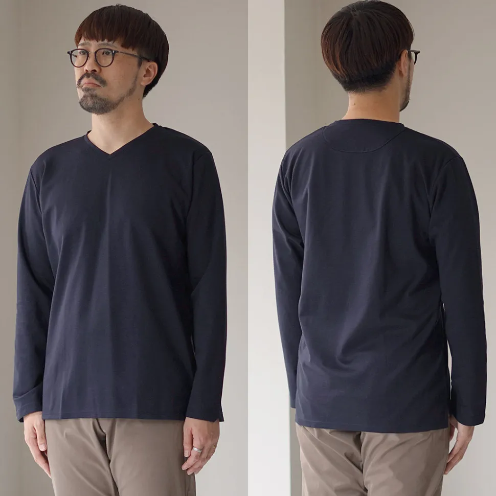 RE MADE IN TOKYO JAPAN / Tokyo Made V-Neck Long Sleeve Dress T-Shirt 5721A-CT