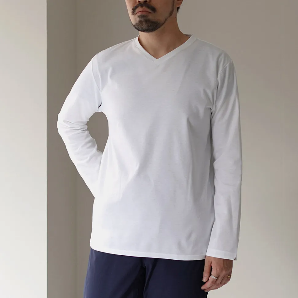 RE MADE IN TOKYO JAPAN / Tokyo Made V-Neck Long Sleeve Dress T-Shirt 5721A-CT