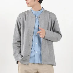 RE MADE IN TOKYO JAPAN / Viscose knit crew neck Cardigan