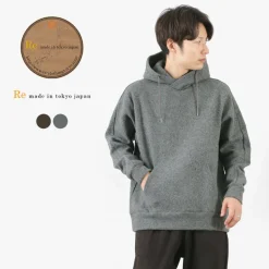 RE MADE IN TOKYO JAPAN / Wool Melton Pullover Hoodie