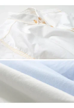 RE MADE IN TOKYO JAPAN / Yellow Stitched Short Sleeve Button Down Shirt