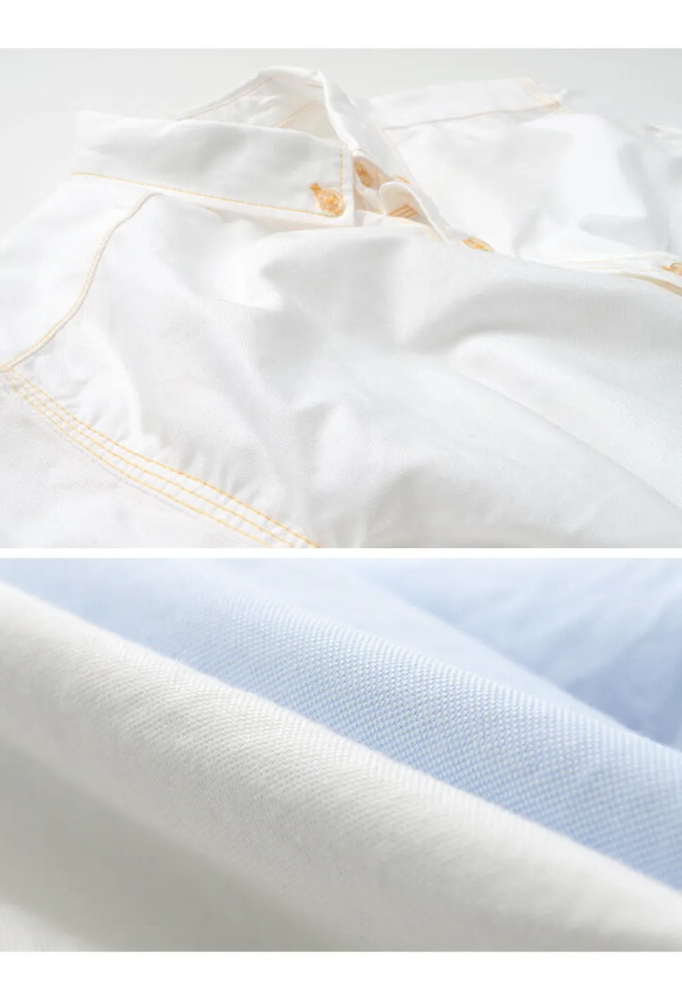 RE MADE IN TOKYO JAPAN / Yellow Stitched Short Sleeve Button Down Shirt