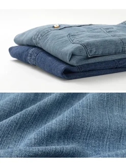 REMI RELIEF / Denim Band Collar Shirt