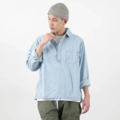 REMI RELIEF / Denim Pullover Shirt