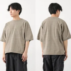 REMI RELIEF / Melange jersey short sleeve pocket T-shirt