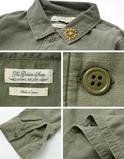 REMI RELIEF / Military Shirt (Flower Studded)