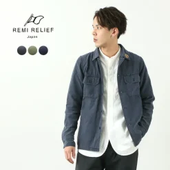 REMI RELIEF / Military Shirt (Flower Studded)
