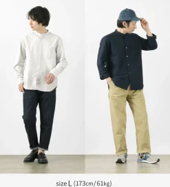 ROCOCO / American Ox Band Collar Shirt