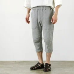 ROCOCO / Loopwheel knit sweatshirt cropped trousers