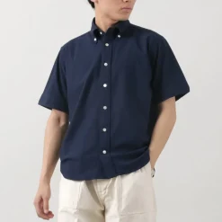 ROCOCO / Pique Short Sleeve Button Down Shirt