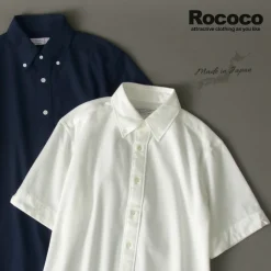 ROCOCO / Pique Short Sleeve Button Down Shirt