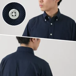 ROCOCO / Pique Short Sleeve Button Down Shirt