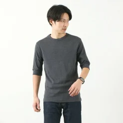 ROCOCO / Smooth Cotton Ribbed Crew T-Shirt