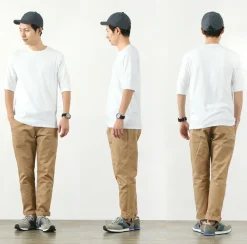 ROCOCO / Smooth Cotton Ribbed Crew T-Shirt