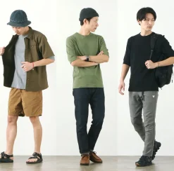 ROCOCO / Smooth Cotton Ribbed Crew T-Shirt