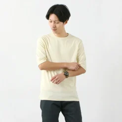 ROCOCO / Smooth Cotton Ribbed Crew T-Shirt