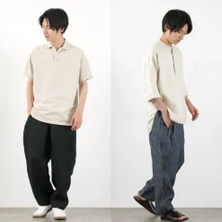 ROCOCO / Vintage Linen Wide Tucked Easy Pants