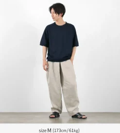 ROCOCO / Vintage Linen Wide Tucked Easy Pants