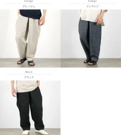 ROCOCO / Vintage Linen Wide Tucked Easy Pants