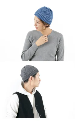 ROTOTO / Aran Cable Indigo Wax Cap