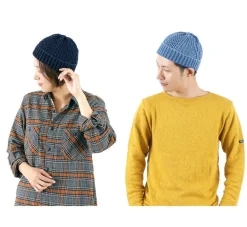 ROTOTO / Aran Cable Indigo Wax Cap