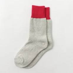 ROTOTO / Double Face Crew Socks Silk & Cotton