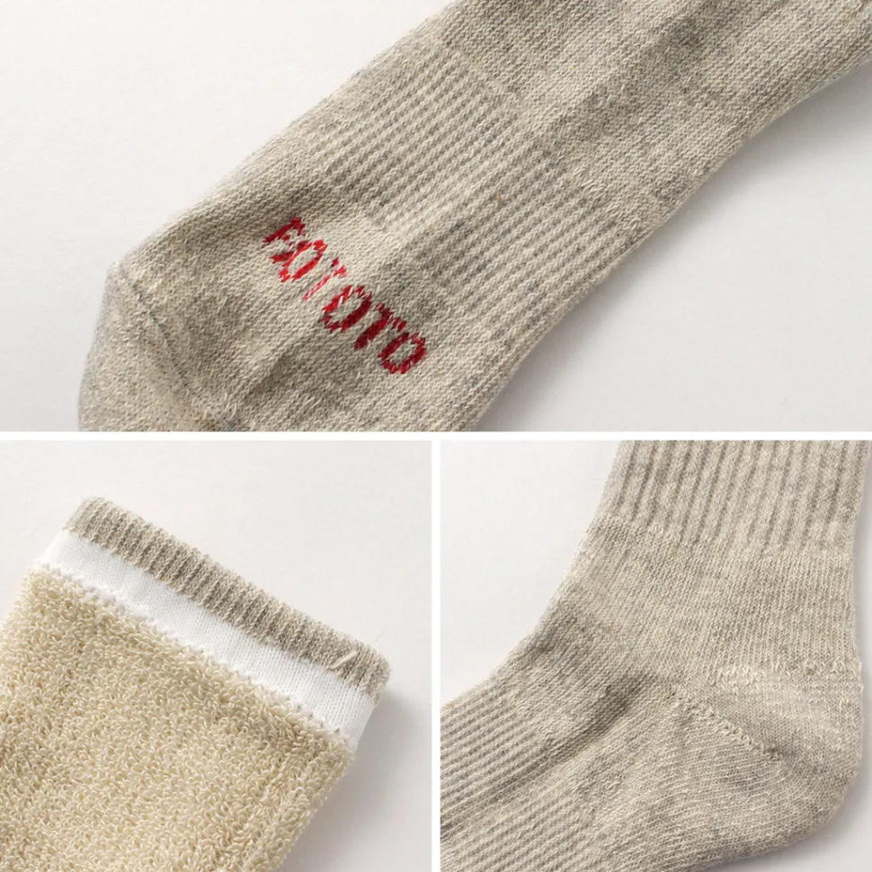 ROTOTO / Double Face Mini Crew Socks Organic Cotton