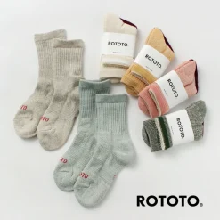 ROTOTO / Double Face Mini Crew Socks Organic Cotton