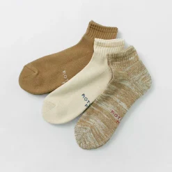 ROTOTO / Organic daily 3 pack ankle socks