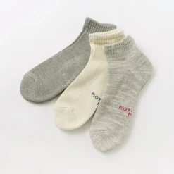 ROTOTO / Organic daily 3 pack ankle socks