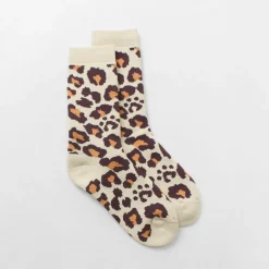ROTOTO / R1340 Pile leopard crew sock