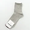ROTOTO / R1462 Short linen cotton ribbed socks
