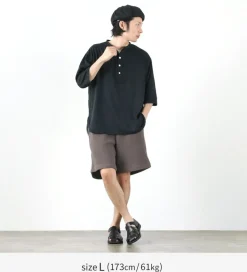 SLOW HANDS / Henry Neck Combi T-Shirt