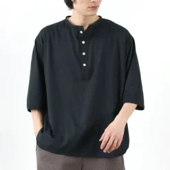 SLOW HANDS / Henry Neck Combi T-Shirt