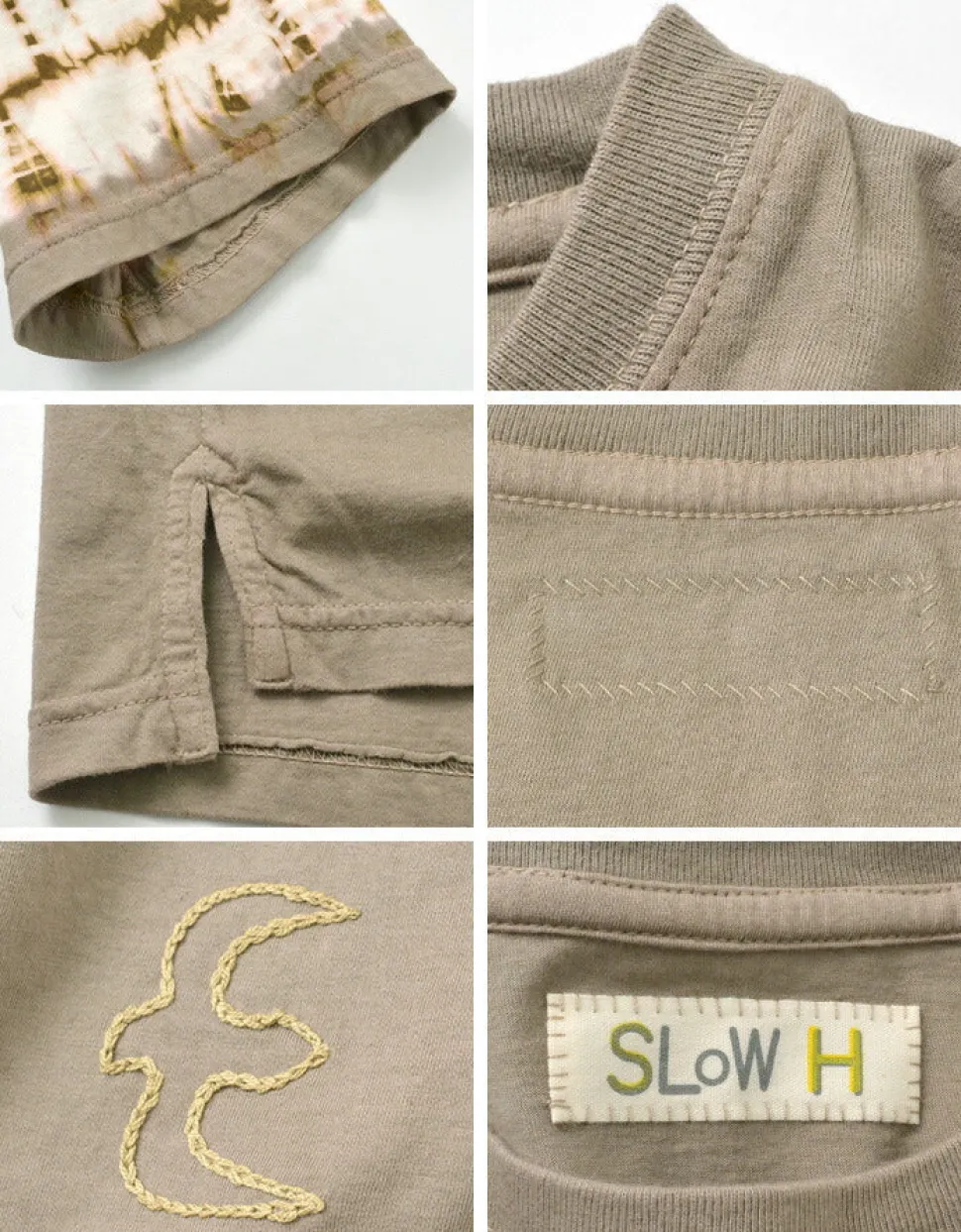 SLOW HANDS / Tie-Dye Sleeve T-Shirt