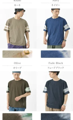 SLOW HANDS / Tie-Dye Sleeve T-Shirt