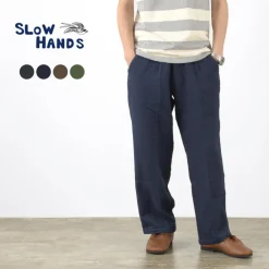 SLOW HANDS / Triple gauze tuck work trousers