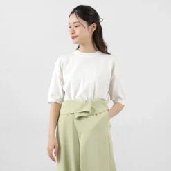 SOGLIA / Cotton Fitted Seamless Knit Tee