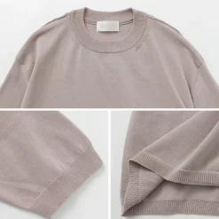 SOGLIA / Cotton Fitted Seamless Knit Tee