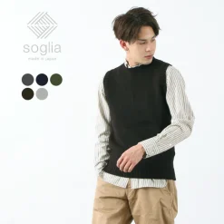 SOGLIA / LANDNOAH British Wool Crew Neck Knitted Vest
