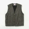 SON OF THE CHEESE / Check Wool Vest